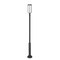 Z-Lite Leland Outdoor Post Mounted Fixture, 1-Light, 12 In.W x 118.25 In.H, Sand Black/Sand Blast 5005PHB-5010P-BK-LED - alternate 4